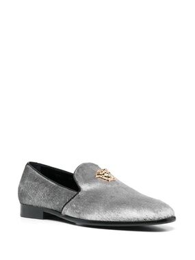 Versace | Shoes | Mens Versace Barocco Print Silk Loaferss  display picture 3